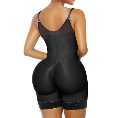 Women’s HEAVENGLOW Fajas Colombianas shapewear Tummy Control Butt Lifter Shaper with Zipper Crotch detachable shoulder strap