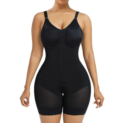 Women’s HEAVENGLOW Fajas Colombianas shapewear Tummy Control Butt Lifter Shaper with Zipper Crotch detachable shoulder strap